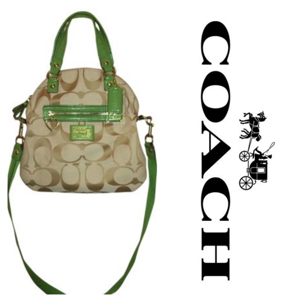 Almost new Coach signature poppy purse, Authentic
